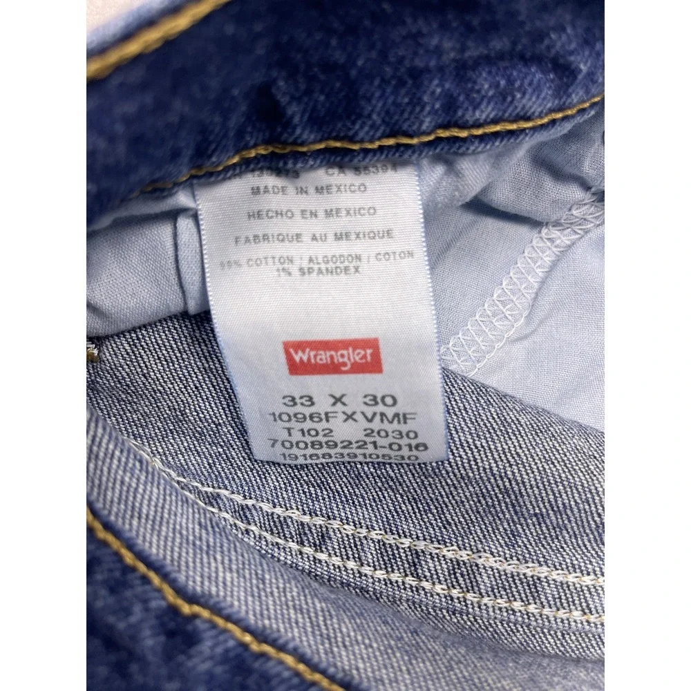 Wrangler Comfort Guaranteed Cotton Blend Blue Denim Jeans 33x30 Mens